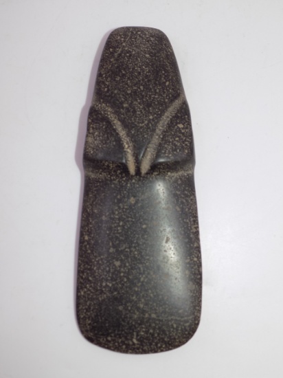 Pre-Columbian Black Jade Abstract Axe God