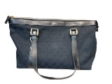Gucci Black Canvas Tote/Shoulder Bag