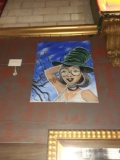 Original Artwork of a woman with large hat