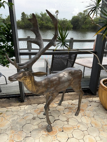 50" Deer Bronze Statue