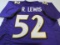 Ray Lewis of the Baltimore Ravens signed autographed football jersey PAAS COA 887