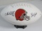 Nick Chubb Baker Mayfield of the Cleveland Browns signed autographed logo football PAAS COA 025