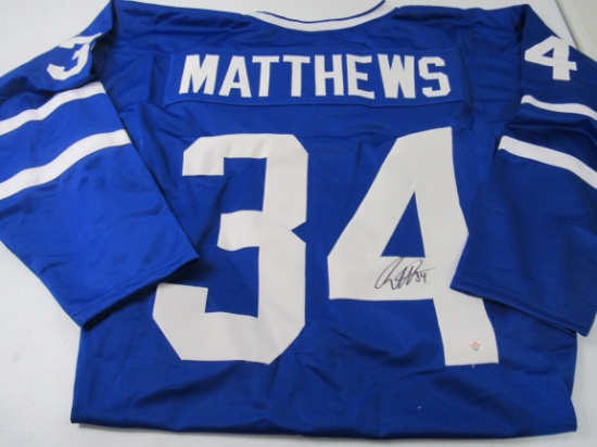 Auston Matthews of the Toronto Maple Leafs signed autographed hockey jersey PAAS COA 961