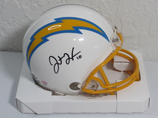 Justin Herbert of the LA Chargers signed autographed mini helmet PAAS COA 763