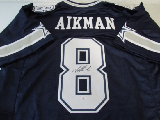 Troy Aikman of the Dallas Cowboys signed autographed football jersey PAAS COA 084