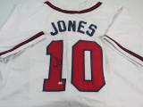 Chipper Jones of the Atlanta Braves signed autographed baseball jersey PAAS COA 377