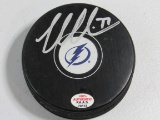 Victor Hedman of the Tampa Bay Lightning signed autographed hockey puck PAAS COA 513