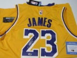 LeBron James of the LA Lakers signed autographed basketball jersey ATL COA 920