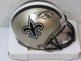 Drew Brees of the New Orleans Saints signed autographed mini helmet PAAS COA 779