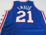 Joel Embiid of the Philadelphia 76ers signed autographed basketball jersey PAAS COA 605