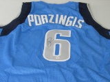 Kristaps Porzingis of the Dallas Mavericks signed autographed basketball jersey PAAS COA 027