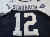 Roger Staubach of the Dallas Cowboys signed autographed football jersey PAAS COA 545