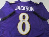 Lamar Jackson of the Baltimore Ravens signed autographed football jersey PAAS COA 347