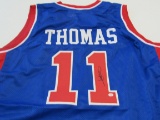 Isiah Thomas of the Detroit Pistons signed autographed basketball jersey PAAS COA 162