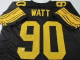 TJ Watt of the Pittsburgh Steelers signed autographed football jersey PAAS COA 465