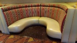 9' Leather Booths With Fabric Back Rest