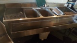 5' Three Compartment Sink With Speed Rail