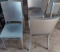 Silver Metal Armless Chairs