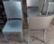 Silver Metal Armless Chairs