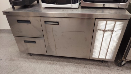 Delfield 5' Single Door Worktop Refrigerator With Two Drawers