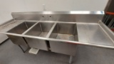 8' Three Compartment Sink