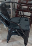 Black Metal Stackable Chairs