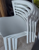 White Wood Stackable Chairs