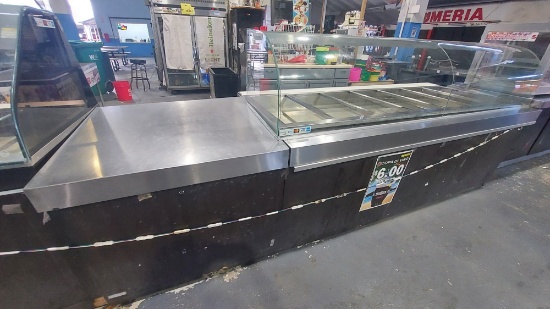 11' Food Serving Display Counter - Includes 34" x 38" S/S Top Counter