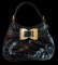 Gucci Queen Dialux Bow Coated Black Leather Hobo Bag