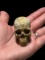 Antique Agatized Coral Carved Skull