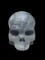 Grey Translucent Stone Carved Skull