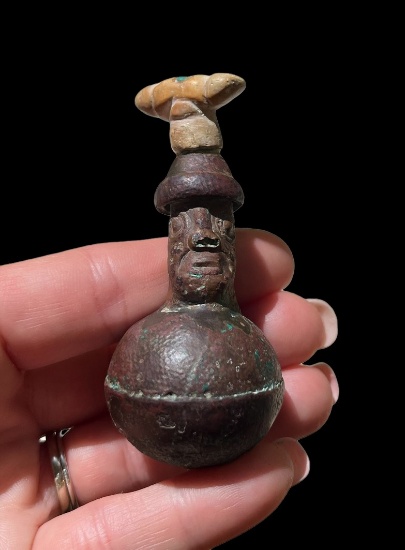 Pre-Columbian Moche Copper Poporo