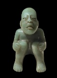 Pre-Columbian Jade Olmec Sitting Figure