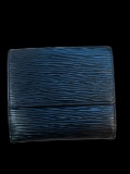 Louis Vuitton Epi Porte Feiulle Elise Black Leather Trifold Wallet