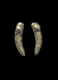 Pre-Columbian Santa Marta Gold Jaguar Claw Pendants
