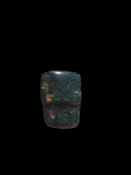 Pre-Columbian Blue Jade Pendant Bead
