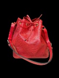Louis Vuitton Red Epi Leather Noe Petit Bag