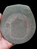Pre-Columbian Rare Large Incised Jade Pectoral