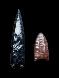 Pair of Obsidian Spear Points