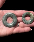 Pair of Pre-Columbian Jade Ear Spools