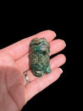 Pre-Columbian Mayan Jade Maskette Pendant