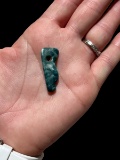 Pre-Columbian Blue Jade Avian Pendant