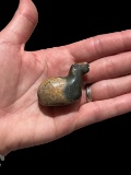 Pre-Columbian Green Hard Stone Small Canopa