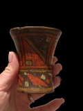 Pre-Columbian Wooden Painted Kero Cup