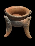 Pre-Columbian Tripod Rattle Chocolate Pot