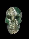 Translucent Green Stone Carved Skull