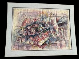 Authenticated Watercolor Painting By Wilfredo Lam