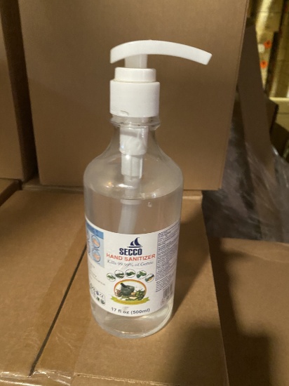 SECCO Hand Sanitizer in Date until July 2023     Kills 99.9% of Germs and comes in 16 ounce Plastic