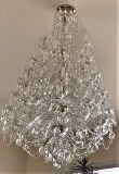 Large Ornate Crystal Hanging Chandelier with over (30)  illuminated Candle Style Lights. The Chandel