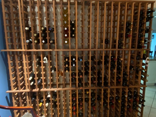 (480) Bottle 92" x 82" Wood Wine Rack